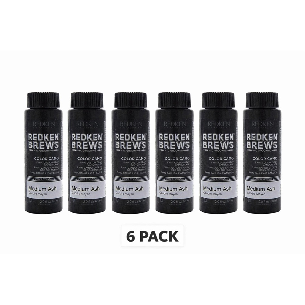 REDKEN Brews 6-Pack Medium Ash 5 Minute Color Camo For Men